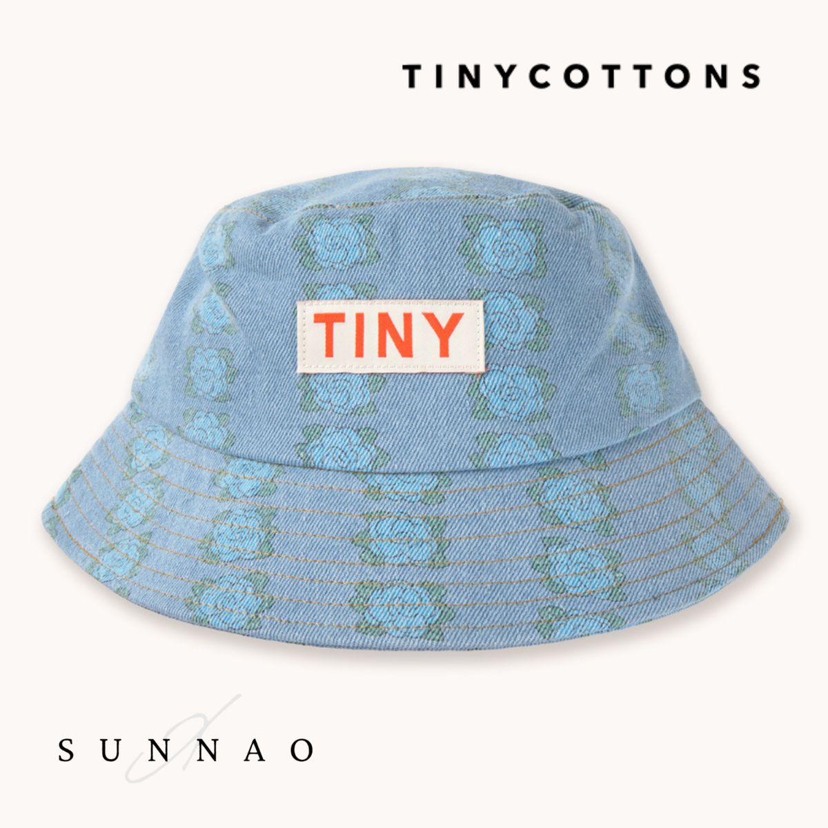 ＜TINYCOTTONS＞ Blue Flowers Bucket Hat