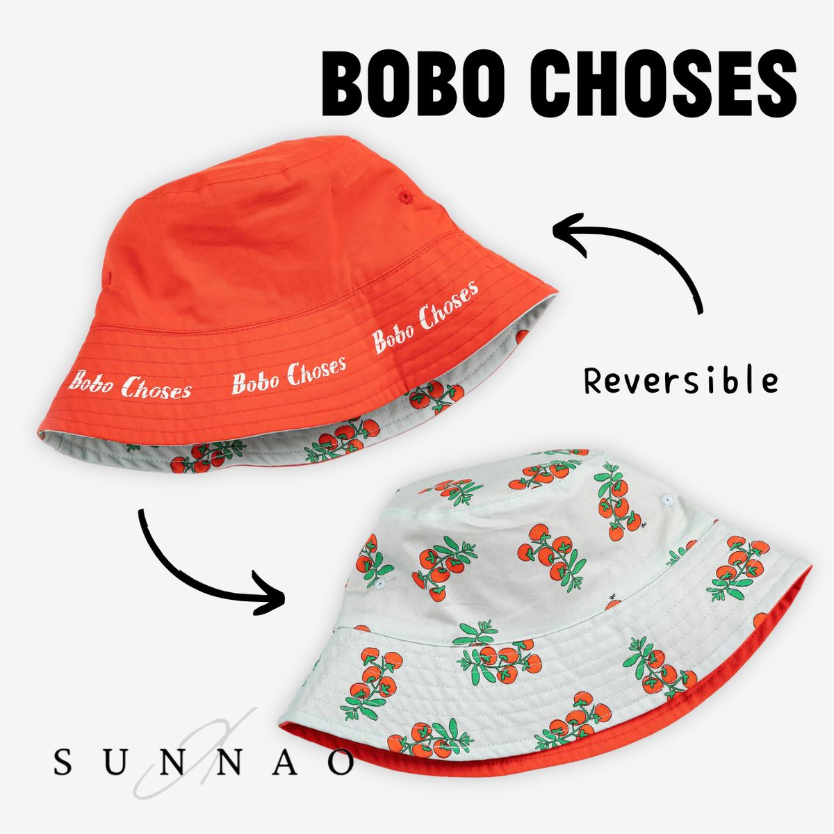＜BOBO CHOSES＞ Juicy Tomatoes all over reversible hat