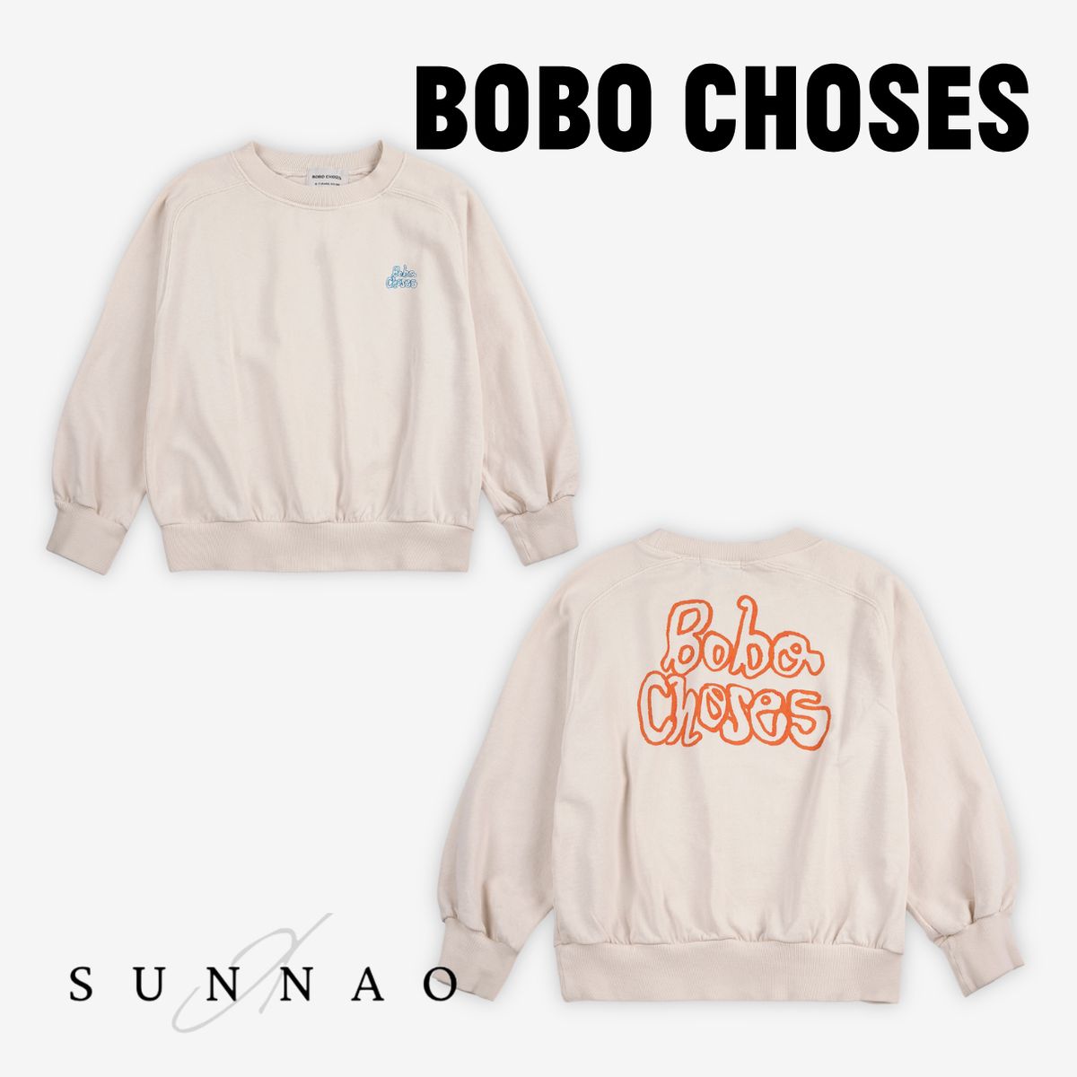 ＜BOBO CHOSES＞ Bobo Choses By Hand raglan sweatshirt