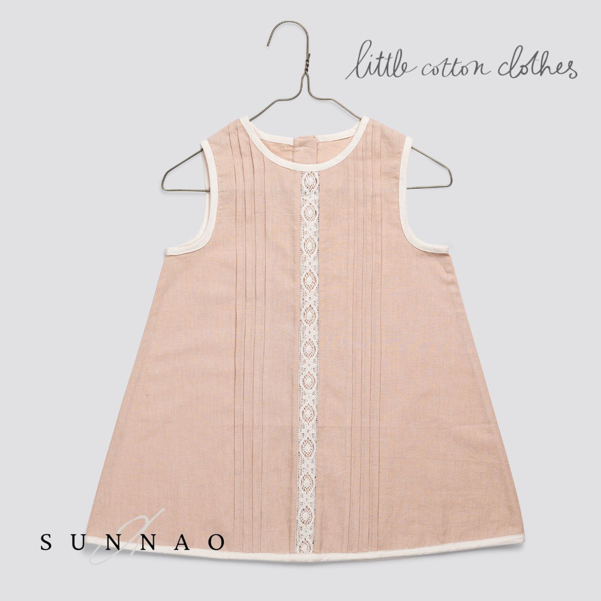 ＜Little Cotton Clothes＞ Hannah Dress インチ powder ワンピース-キッズ・ベビー・マタニティ