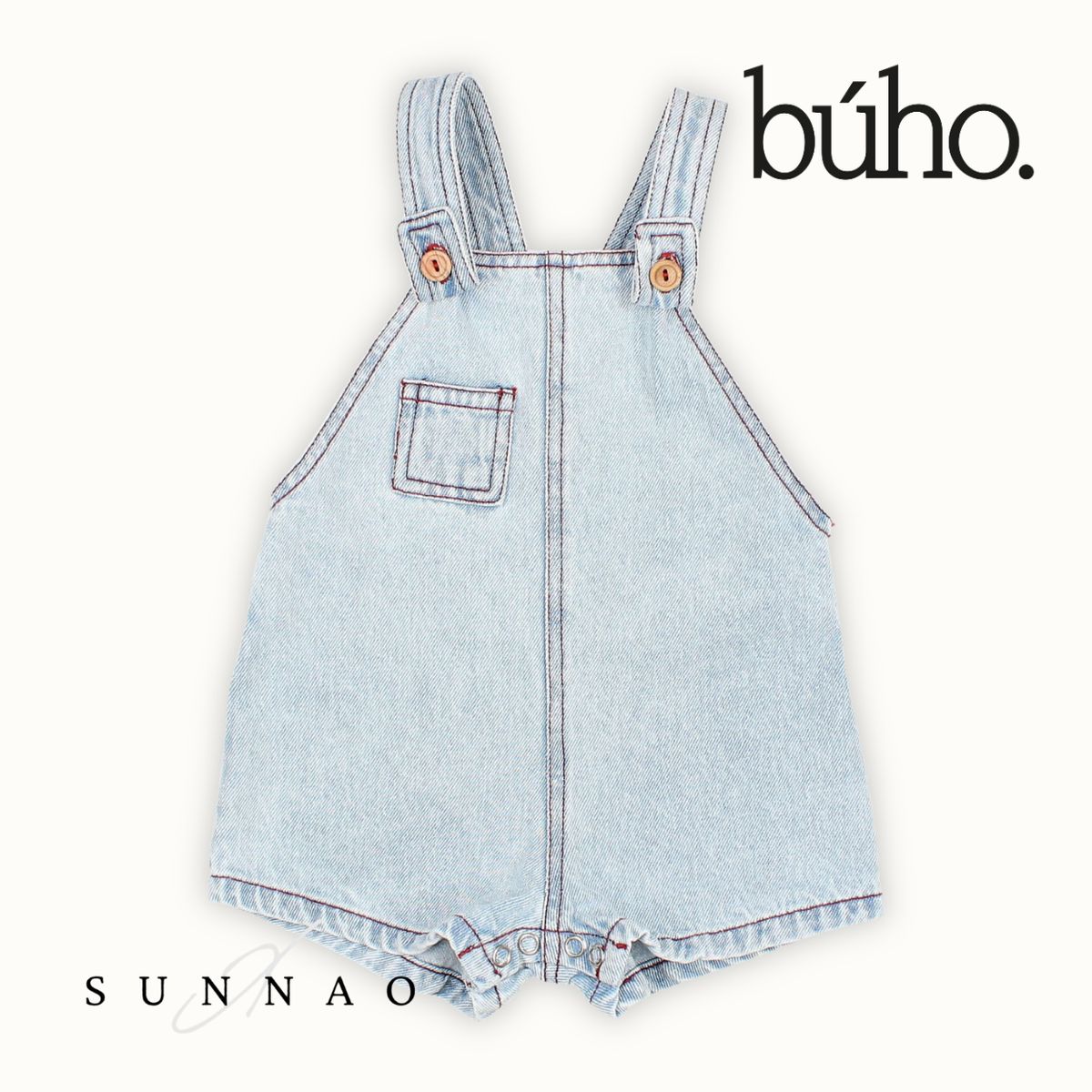 ＜Buho＞ BB DENIM DUNGAREE - DENIM BLEACH