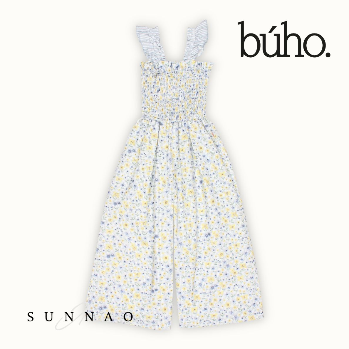 ＜Buho＞ PICNIC JUMPSUIT - SKY BLUE