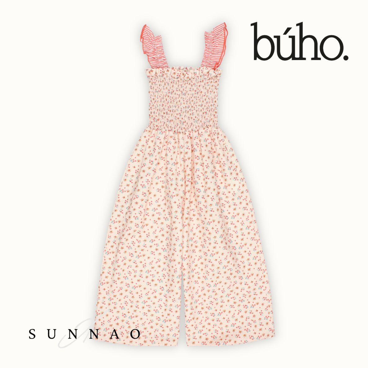 ＜Buho＞ PICNIC JUMPSUIT - CORAL