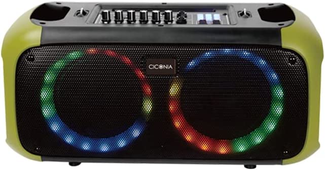 CICONIA サークルLEDパーティースピーカー CTFE-2060C-KA カーキ イベント ショルダーベルト付き