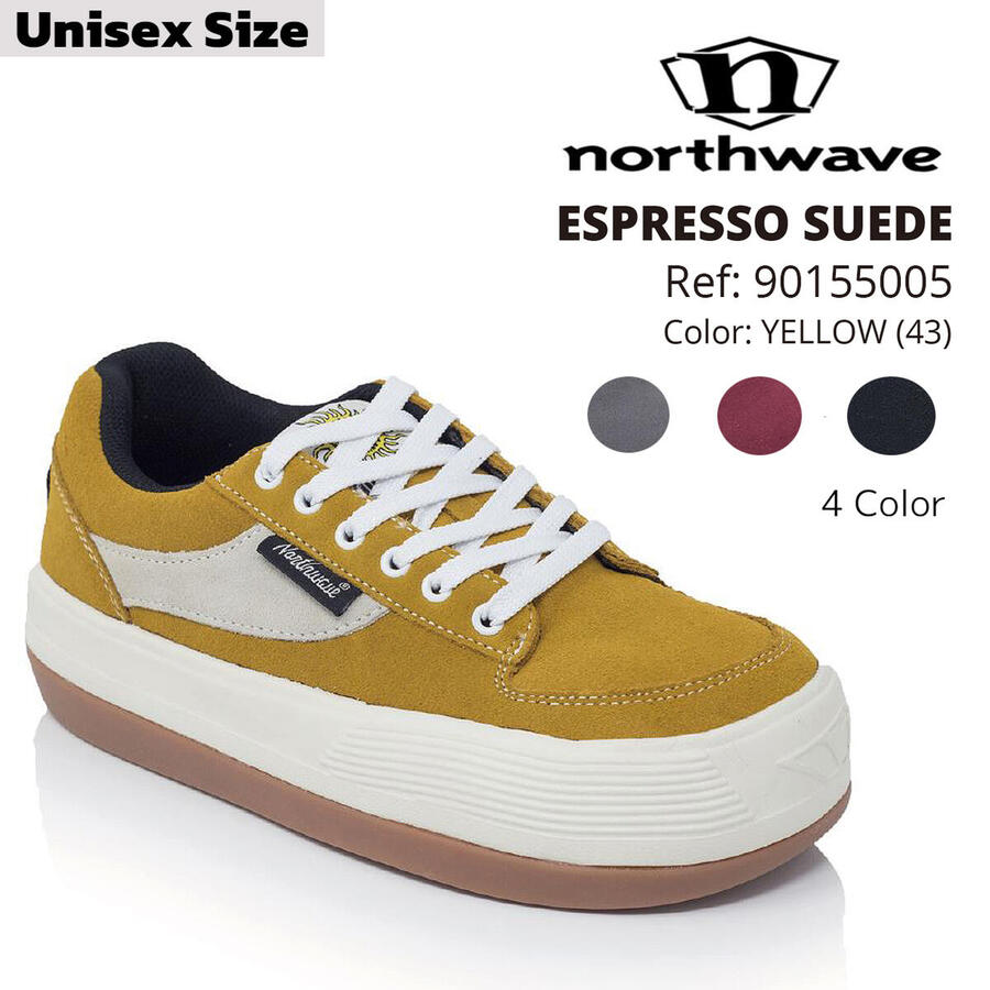 northwave ノースウェーブ ESPRESSSO SUEDE エスプレッソ スエード 90155005 スニーカー シューズ レースアップ 厚底  ボリュームソール YELLOW RED BLACK GREY イエロー レッド ブラック グレー メンズ レディース ユニセックス 楽天 通販 | 