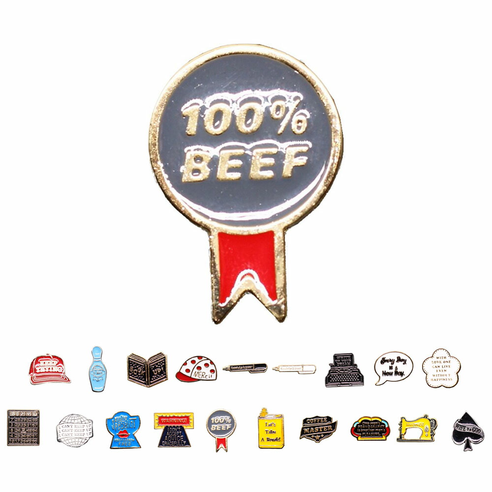 ピンバッジ ピンズ　バッジ カメラ ハート ライター　カセットテープ