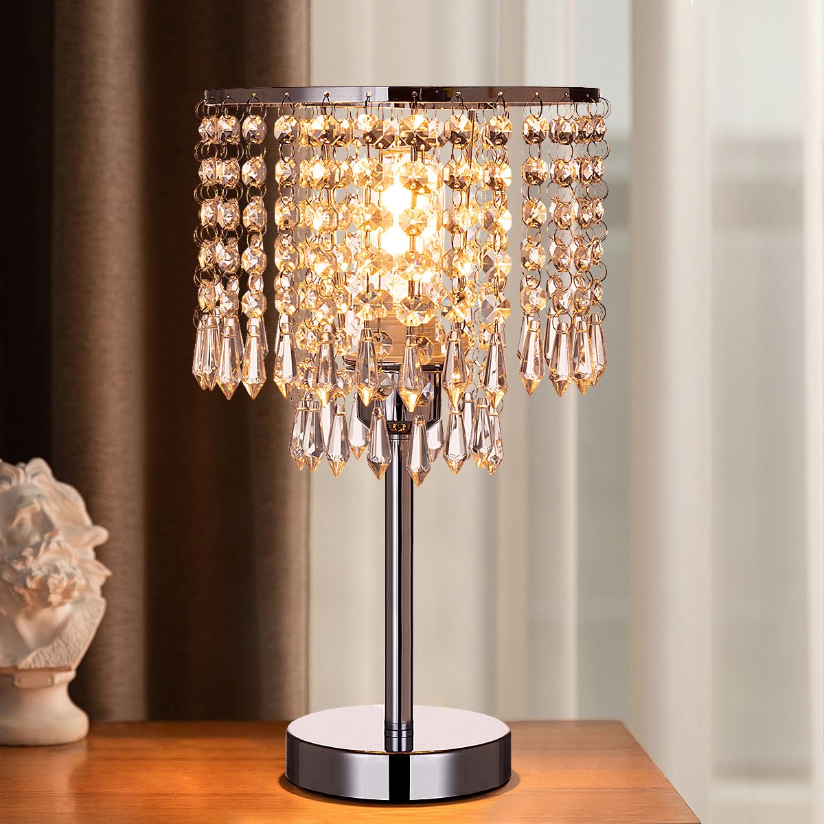 テーブルシャンデリアランプ（赤の雫風） テーブルシャンデリアランプ（赤の雫風） テーブルシャンデリア