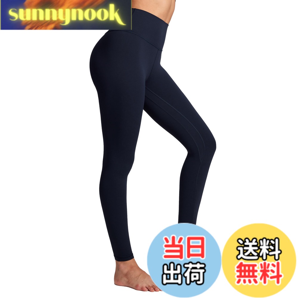 【送料無料】[CRZ YOGA] レギンス レディース ヨガパンツ ヨガ 着圧タイツ スパッツ ハイウエスト 美脚 九分丈 ヨガウェア Butterluxe アジアフィット 股下24インチ/60センチ ダークネイビー S