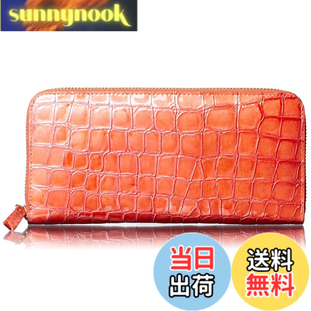 【貨物輸送無料】[FRANCK ROSSINI] イタリア共和国 製 牛皮 enamel croco レディース 長金入れ 縦型 歌留多 保持者 20枚納める可 母の日 差し上げ物 差し上げ物 箱 入り口・入口 (enrt-PK)