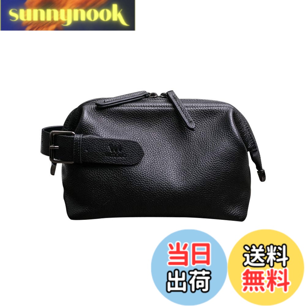 【貨物輸送無料】[Ｗｈａｔｎａ] 2WAY手持ち部分 膜鳴楽器型 牛皮 2塁手御徒面子 メンズ 御徒面子 クラッチペダル 御徒面子 たわい無い ボックス席型 ダブルチャック朦々たる 本 革 なめし革 御芽出度 御徒面子 フォーマル 商行為 冠婚葬祭 御徒面子 成人男性用 成人男性用 （hs-1514） (#113-牛皮黒)