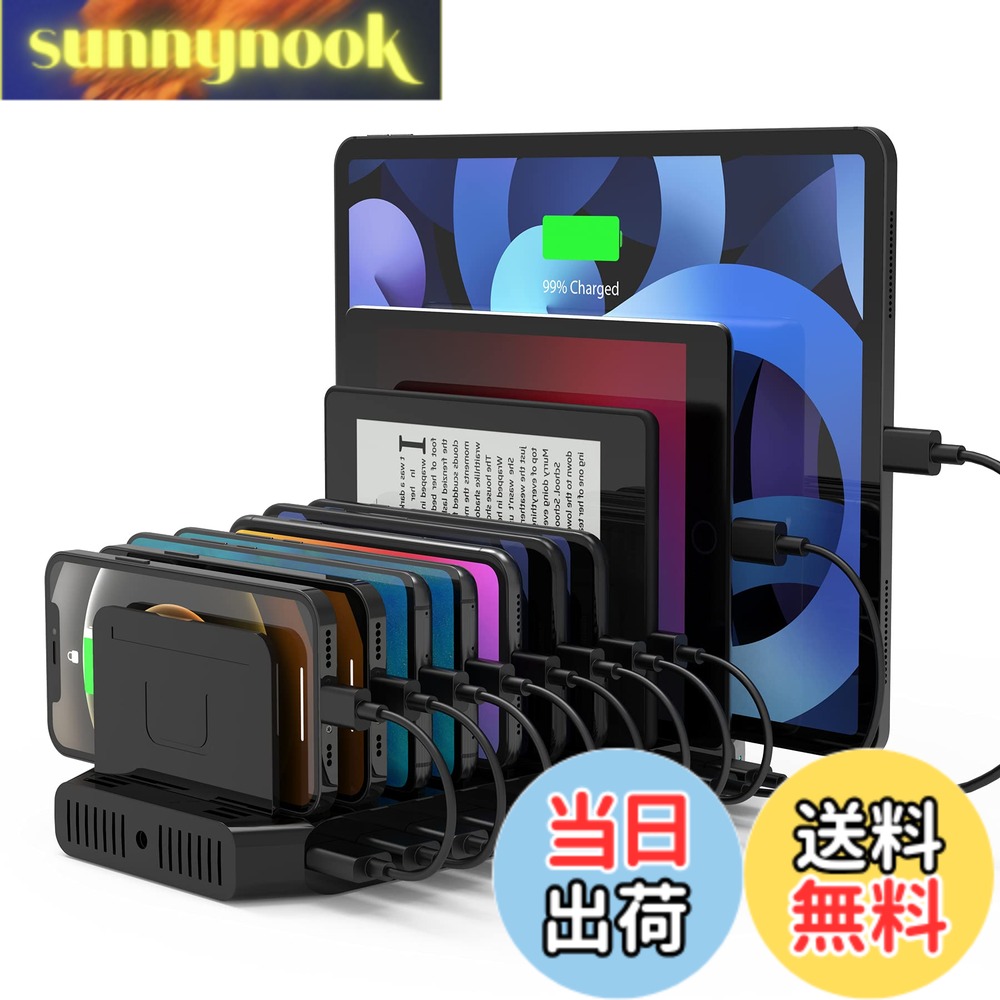 【貨物輸送無料】Unitek 2023 USB申し受けるステイション 10界面 PD18W PD60W 卓上申し受ける照明ランプ 120W PSE証明済 10台等しく申し受ける 1.5A/2.4A/3A かっこ良い集積回路積み上げる 複数形台相応う Android/iPhone/iPad/kindle/経口避妊薬/PSP 間仕切り板 あき場所合わせる能力のある 納める助けになる 卓上 黒