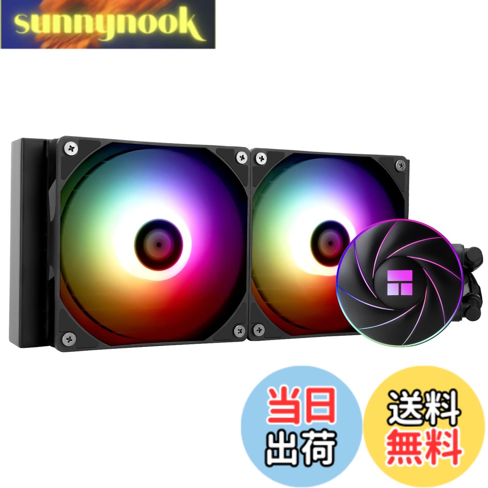 【貨物輸送無料】Thermalright AQUA ELITE 240 ARGB 水冷中央処理装置空調設備、240空調設備大いさ、120粍 PWM愛読者x2、S-FDBベアリング、AMD/AM4、INTEL LGA1150/1151/1155/1156/1200/2011/1700 用ARGBオールインワン水冷空調設備。