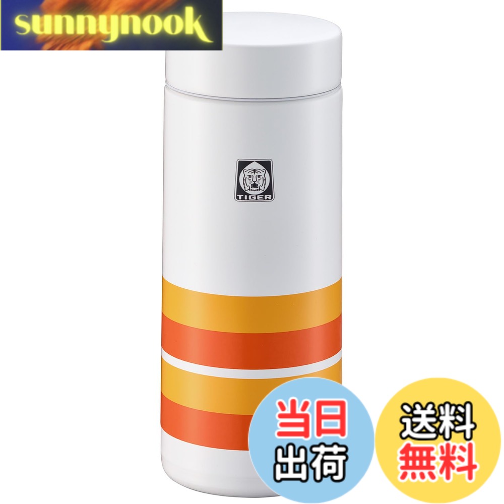 【送料無料】タイガー魔法瓶(TIGER) 真空断熱ボトル 350ml WEB限定 100周年記念モデル 復刻 レトロ柄 オレンジストライプ MMZ-T035WO