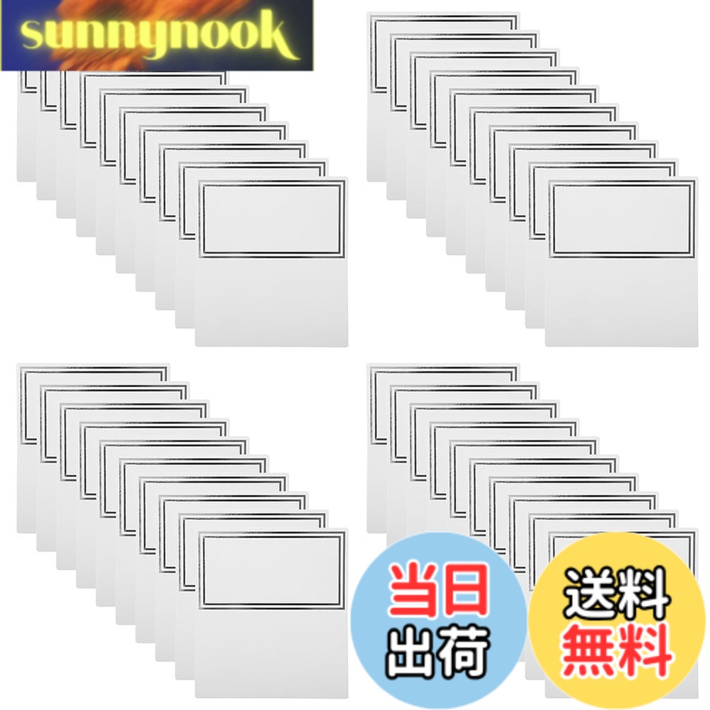 【送料無料】NOLITOY 席札 結婚式 100枚セット シルバー 箔押し 座席札 ネームカード 二つ折り メッセージカード 手書き ウェディング 披露宴 パーティー 業務用 大容量