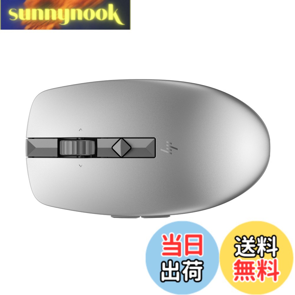 【送料無料】HP ワイヤレスマウス 無線 マウス HP 710 リチャージャブル ワイヤレス 静音 Bluetooth Windows Mac ChromeOS 3台接続対応 USB-C充電式 切替式高速スクロールホイール(シルバー)【国内正規品】｜sunnynook