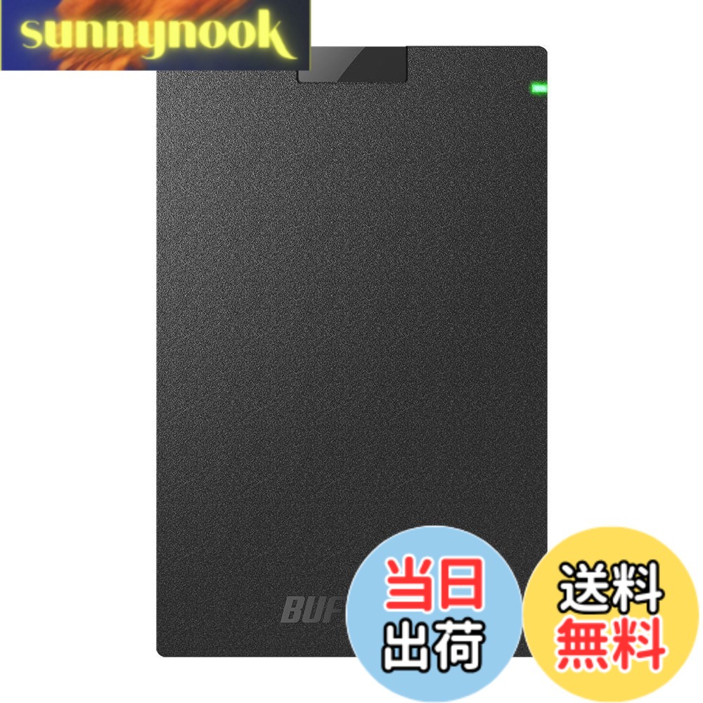 【貨物輸送無料】BUFFALO USB3.1(Gen.1)相応う 携帯型HDD 標準尺度青写真 固定ディスク-PCGU3-Aつづき物 色：黒いこと、大きさ：2.0肺結核