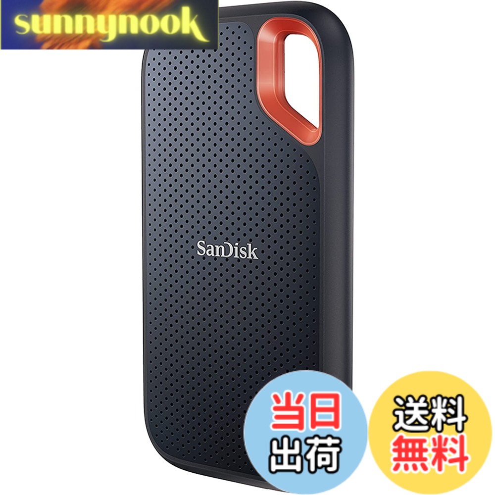 【送料無料】SanDisk (サンディスク) エクストリームポータブルSSD - 最大1050MB/秒 - USB-C USB 3.2 Gen 2 - 外付けソリッドステートドライブ 色：ブラック、サイズ：2TB
