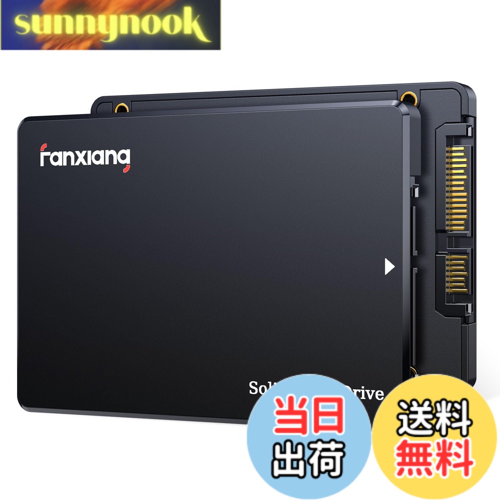 【送料無料】fanxiang SSD 【業界新登場】 SATA3.0 6GB/S 2.5インチ 7mm 内蔵 最大読込 560MB/s [容量モデル：256GB/512GB/1TB/2TB/4TB] 最大4TB 3D NANDフラッシュ技術 SATAIII PS4動作確認済み/HDD換装/高速化/エラー訂正/データ保護機能 色：ブラック、サイズ：512GB