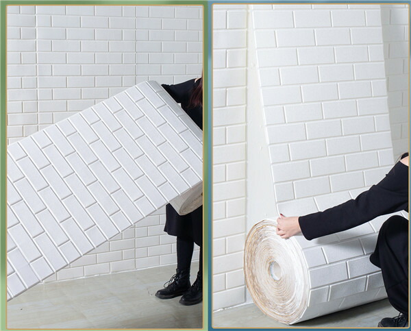 Diy のり付き壁紙シール 発泡スチロール クッションブリック 壁 クッションシート 3d立体シート 壁紙 おしゃれ レンガ風