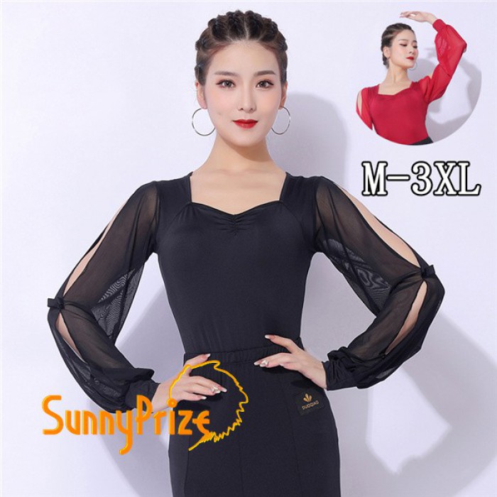 社交舞蹈 トップス ダンスコスチューム 半スリーブ 袖あり レディース 社交ダンスローブ 被風 戦い来着 レッスン 読合せる着 ラテン語ダンス モダーンダンス 長袖 ネグロイド さ丹 本袖 肌見せ 透け感あり ダンス衣装 ワルツ チャチャチャ ラテン Dm046d4d4w7 代引き不可
