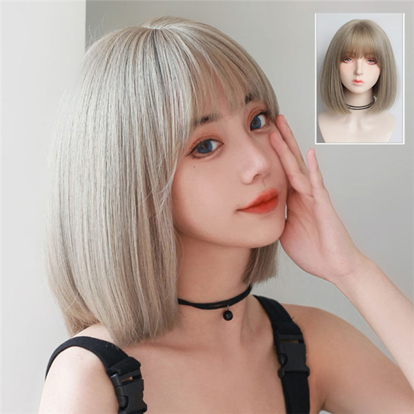 フルウィッグ ショート ウィッグ ボブ 超自然 ネット付 キュート 自然 小顔 コスプレ コスチューム 仮装 ハロウィン wig かつら 可愛い 小顔効果抜群 仮装 韓国 結婚式 パーティー 耐熱ウィッグ 日系 日常用 ブラウン dp070d4d4d4