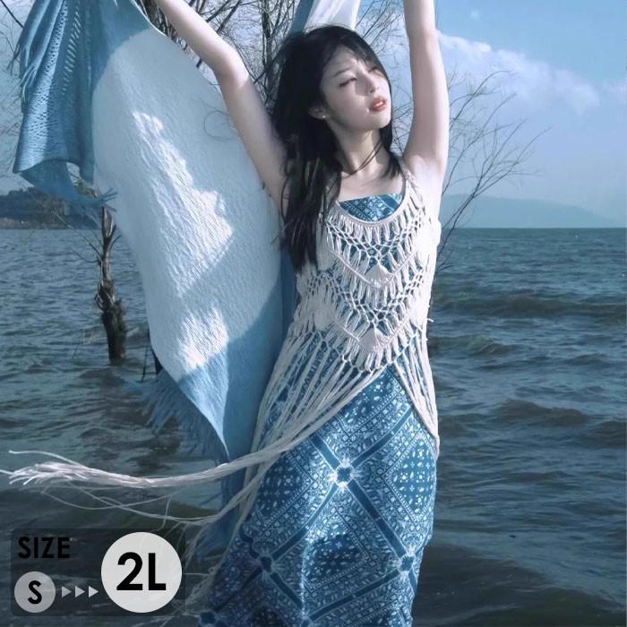 リゾートワンピ エスニック柄 大人可愛い 夏ワンピース リゾートワンピース レディース リゾート ワンピース サマー オシャレ ミモレ丈 ロングワンピ 春 夏 ハワイ ハワイアン 沖縄 結婚式 海外旅行 ビーチ ボヘミア風 キャミソール キャミワンピ 小柄 ba125n1n1x0