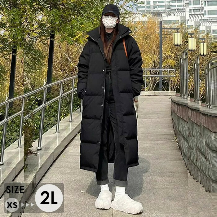 DECSENTE　ダークブルー フード付 ロングダウンコート　F1011 ロングダウンコート レディース ダウンジャケット ダックダウン