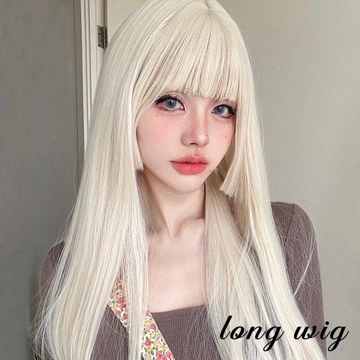 ウィッグ 姫カット レディース フルウィッグ ロング 長髪 ストレート 金髪 ゴールド 前髪あり 可愛い かわいい 大人用 コスプレ ロリータ ゴスロリ コスチューム 仮装 かつら 自然 小顔 変装 女装 文化祭 学園祭 演劇 舞台 イベント ハロウィン ゆめかわ de145n1n1x0