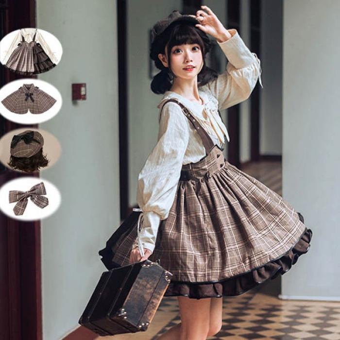 前掛けスコート レディース スコート ジャンスカ ロリータ ゴスロリ ズボン吊りスコート 御召しもの 御召しもの 可愛らしい 私立探偵 照合のしるし柄 フラウンス 仮面舞踏会 寄りあい 髪飾りつけ でき事 トップ加えること可 付属品加えること可 ガーリー ハロウィン 赤銅色 dd171t2t2x0