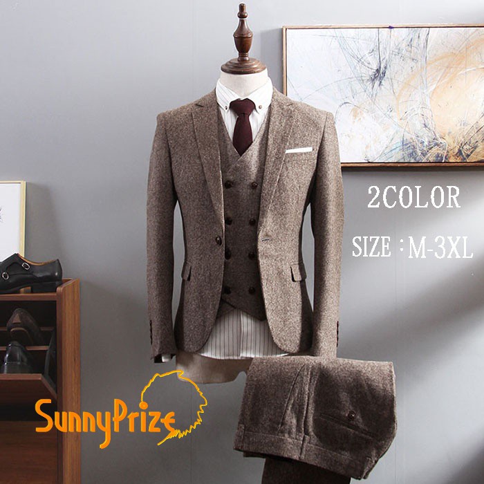 ベスト付き 長袖 ビジネススーツ ３点セット ジャケットスーツ メンズ スリムスーツ ビジネス 紳士服 suit メンズスーツ 秋冬 二次会 卒業式スーツ 面接 入学式dg020wywylc 15,480円
