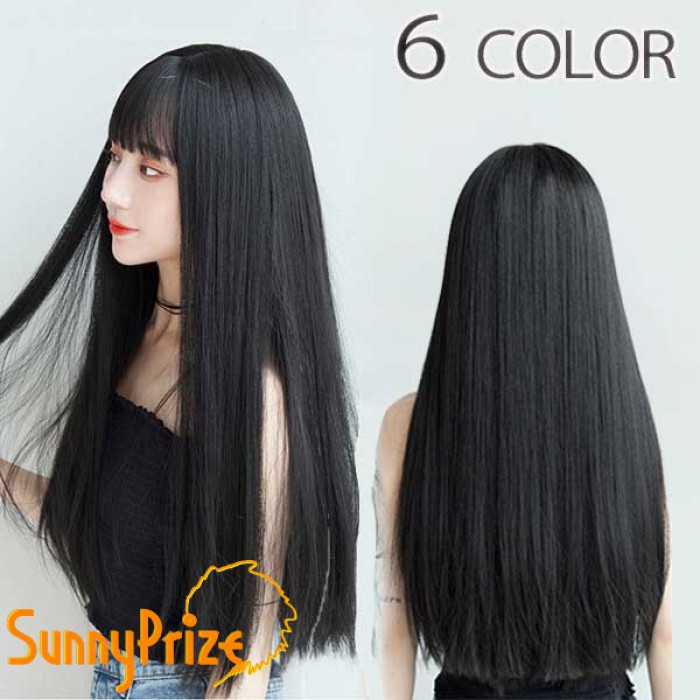 楽天市場】ウィッグ フルウィッグ 長髪 ブラック ロング ストレート