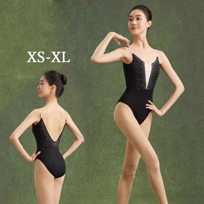 バレエ レオタード 長袖 大人 バレエ用品 コスチューム ユニフォーム バレリーナ 衣装 ダンス ballet用品 レッスン着 レオタード 練習衣装 ジュニア 韓国 大人用 ブラック XS/S/M/L/XL be145zbzbx0