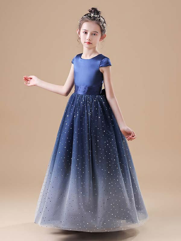 ピアノ発表会ドレスロング丈キッズドレスファスナー子供ドレスワンピースお姫様着やせ上品エレガント女の子結婚式子供フォーマルキッズドレス110/120/130/140/150/160dw038zezed4/代引き不可