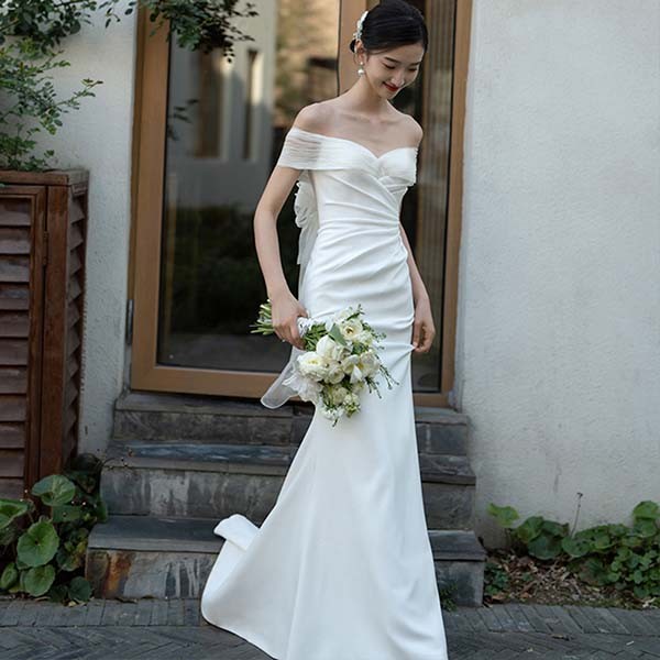 新品 送料無料 ウェディングドレス ドレス 結婚式 花嫁 バックシャン
