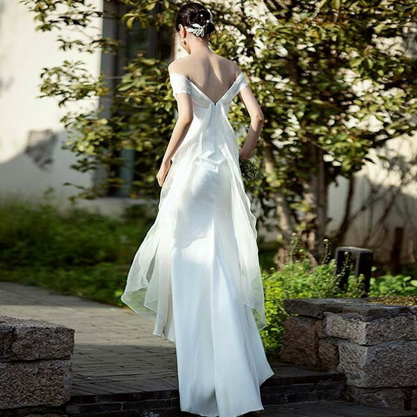 新品 送料無料 ウェディングドレス ドレス 結婚式 花嫁 バックシャン