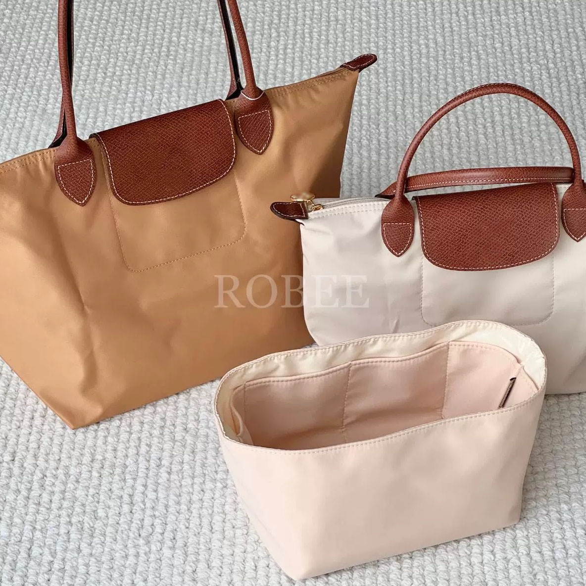 【楽天市場】バッグインバッグ ロンシャン対応 Longchamp トートバッグ対応 ナイロン 軽量 自立 インナーバッグ 小さめ 大きめ ...