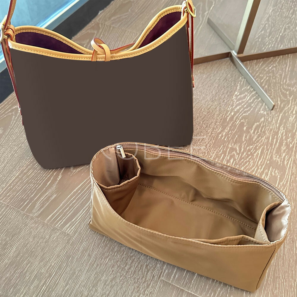 バッグインバッグ LV Carryall対応 ナイロン軽量 自立 インナーバッグ チャック付き 小さめ 大きめ バッグの中 整理 整頓 通勤 旅行バッグ 防水 水洗可能 バッグ 内部 底 汚れ防止 ROBEE