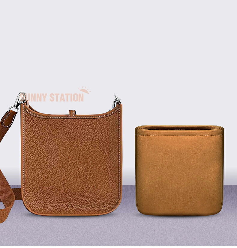 バッグインバッグ エルメス Hermes Evelyne対応 シルク 軽量 自立 インナーバッグ チャック付き 小さめ 大きめ バッグの中 整理 整頓 通勤 旅行バッグ 防水 水洗可能 バッグ 内部 底 汚れ防止 PaBin｜Sunny Station