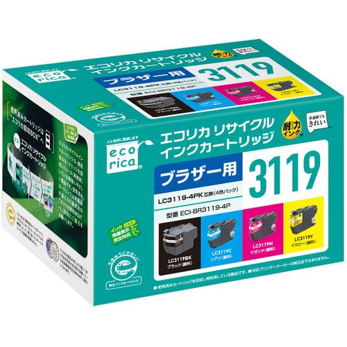 【ポイントアップ中！】ブラザー LC3119-4PK （４色パック）（エコリカ製）ecorica MFC-J5630CDW MFC-J6580CDW MFC-J6583CDW MFC-J6980CDW MFC-J6983CDW 【安心保証】【送料無料】