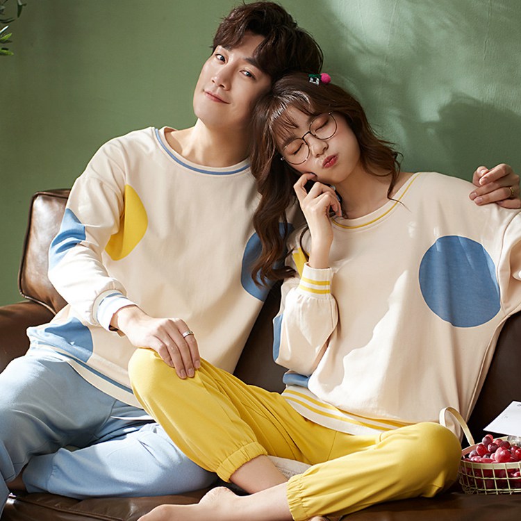 楽天市場 ペアパジャマ カップル 春夏 カップルパジャマ 部屋着 長袖 カップル ペア ルームウェア レディース パジャマ セット 可愛い カップル お揃い 夫婦 Sunone Shop