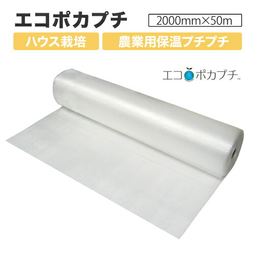 エコポカプチ d37L 耐候性【 農業用保温内張り材 】2000mm幅×50m巻×2巻セット【 事業者様向け 】【 川上産業製 】【 代引不可 】【 送料無料 】ミミ付 3層品 軽量 耐候剤 透過率 農業用 保温 内張り材 内張 ビニールハウス 断熱性能 ハウス栽培 断熱 燃料削減 農業|123PACK