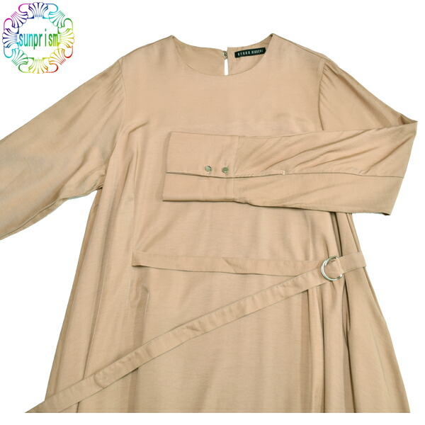 R Kikuchi シンプルワンピース メーカー価格900円 2ベージュ サイズ40 L 長袖ワンピース リョウコキクチ ブランド パーティー お呼ばれ コーラス 合唱 発表会 フォーマル 式典 即日発送 あす楽対応 Liceochiloe Cl