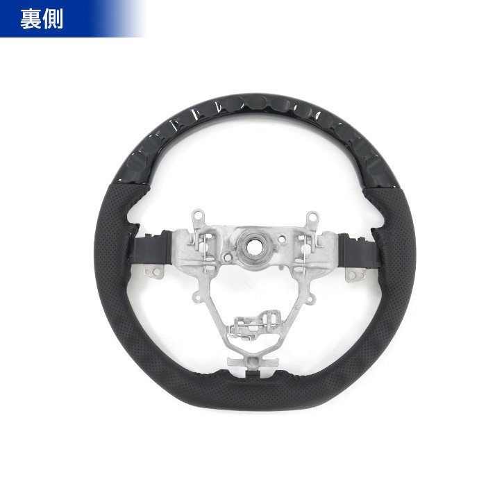 ジムニーJB64WJB74WJC74Wガングリップステアリングピアノブラック×PVCパンチングレザー新品内装カスタムパーツステアリングホイールハンドルスズキジムニーシエラジムニーノマド