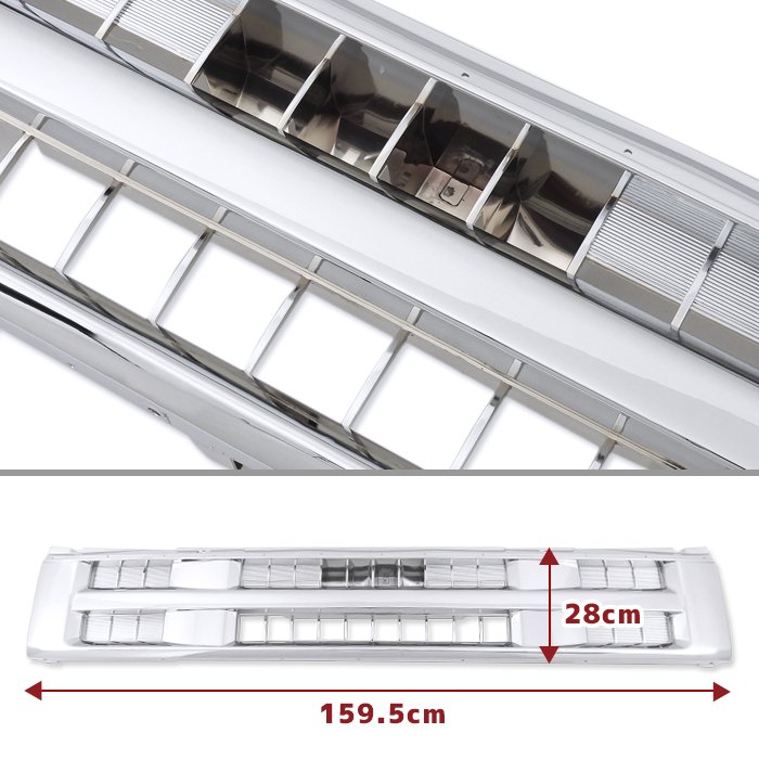 いすゞ07フォワード前期ワイドキャブ車オールメッキフロントグリルH19.5～H22.5ワイド
