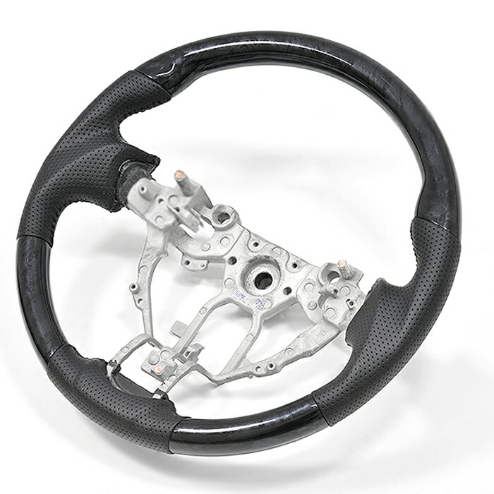 日産NV350キャラバン前期E26ガングリップステアリング黒木目パンチングPVCレザー内装カスタムパーツE261型