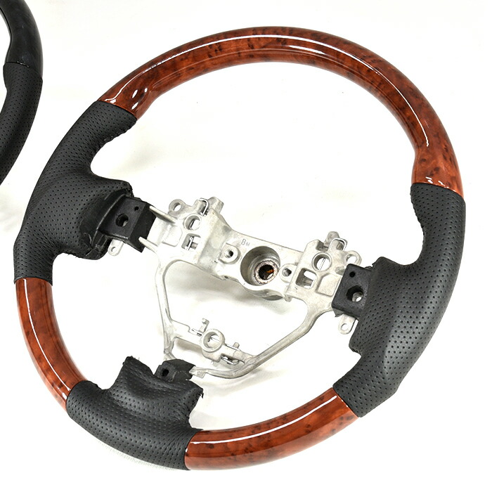 ジムニーJB23W10型ガングリップステアリング茶木目純正交換車スズキ内装カスタムカスタムパーツパーツカー用品車用品カーパーツ