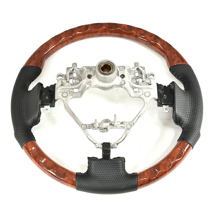 ジムニーJB23W10型ガングリップステアリング茶木目純正交換車スズキ内装カスタムカスタムパーツパーツカー用品車用品カーパーツ