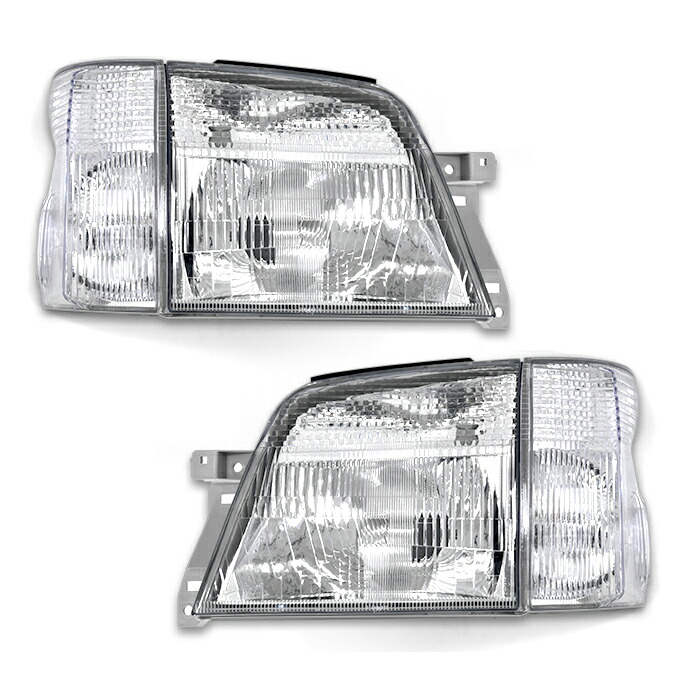 E25キャラバン前期純正タイプクリアヘッドライト&コーナーセット