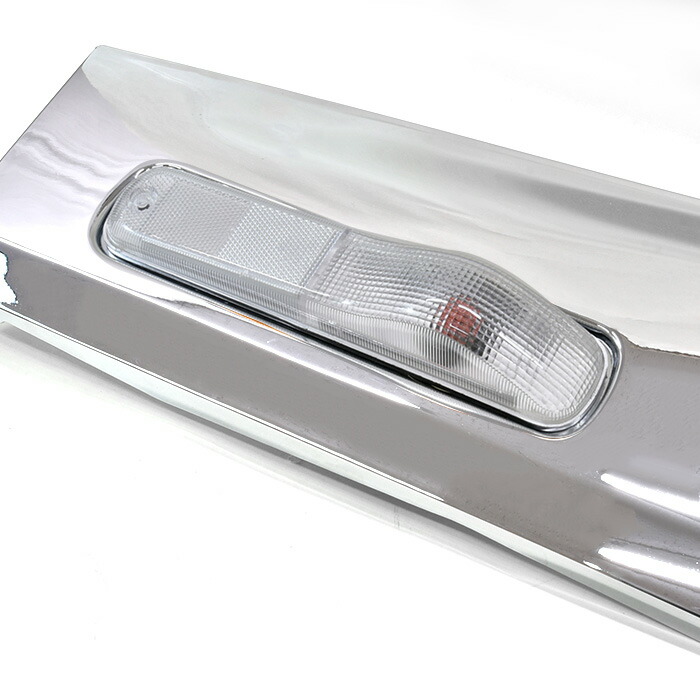 いすゞ320フォワードH6.2～H19.6メッキサイドドアプロテクター&クリアウィンカー左右セットブリスターガーニッシュカバー外装カスタムパーツデコトラウインカーマーカー