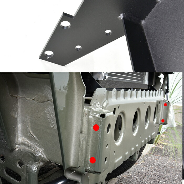 ジムニーJB64WJB74WJC74Wスチールフロントバンパースキッドプレート付きスズキジムニーシエラジムニーノマド外装鉄製スクエア角型オフロード車カスタムカスタムパーツパーツカー用品車用品カーパーツ